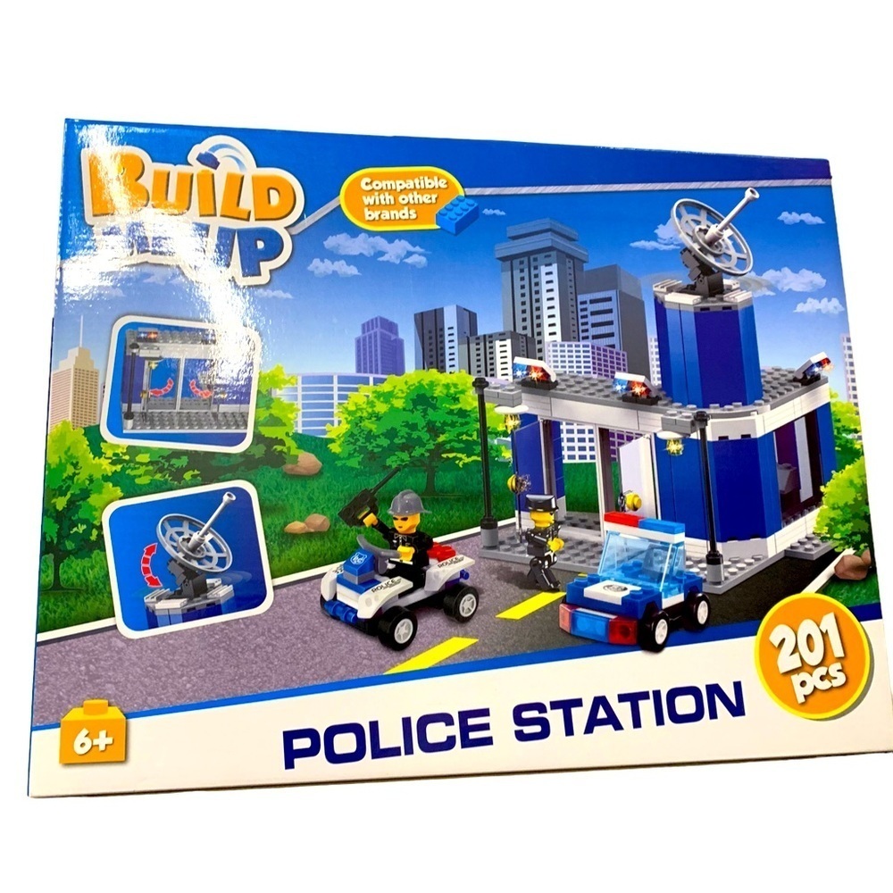 Build Me Up Police Station 201-Piece Building Set Ages 6+ New In Box Lego